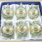 2.16" Blown Glass Egyptian Christmas Ornaments - Set of 6 Ornaments